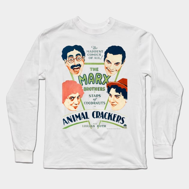 Animal Crackers Movie Poster Long Sleeve T-Shirt by MovieFunTime